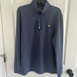 Jack Nicklaus 1/4 Zip Performance Lightweight Golf Pullover Shirt Men M NWT Navy